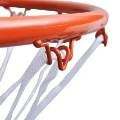vidaXL basketballkurvesæt med ring og net 45 cm orange