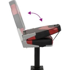 vidaXL bådsæde med piedestal 360° drejefunktion