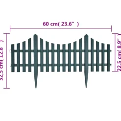 vidaXL bedhegn 17 stk. 10 m grøn