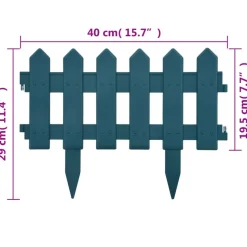 vidaXL bedhegn 17 stk. 10 m PP grøn