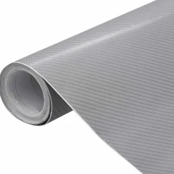 vidaXL bilfolie 100x150 cm 4D sølvfarvet