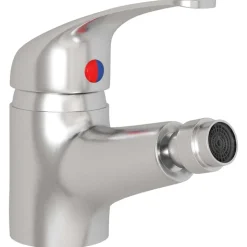 vidaXL blandingsbatteri til bidet 13x12 cm sølvfarvet