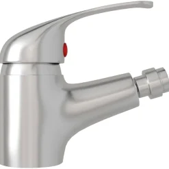 vidaXL blandingsbatteri til bidet 13x12 cm sølvfarvet