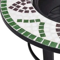 vidaXL bålfad mosaik 68 cm keramik grøn