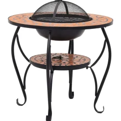vidaXL bålfad mosaik 68 cm keramik terracottafarvet