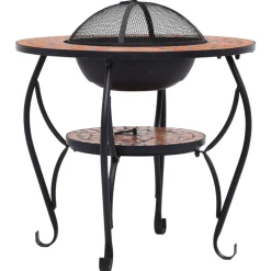 vidaXL bålfad mosaik 68 cm keramik terracottafarvet
