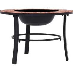 vidaXL bålfad mosaik 68 cm keramik terracottafarvet