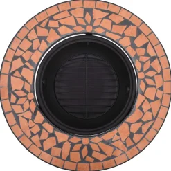 vidaXL bålfad mosaik 68 cm keramik terracottafarvet