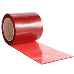 vidaXL bændelgardin 200 mm x 1,6 mm 10 m PVC rød