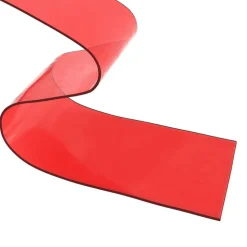 vidaXL bændelgardin 200 mm x 1,6 mm 10 m PVC rød