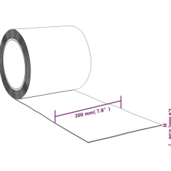 vidaXL bændelgardin 200 mm x 1,6 mm 10 m PVC rød