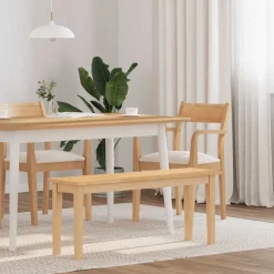 vidaXL bænk 110 cm massivt gummitræ
