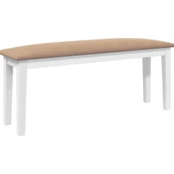 vidaXL bænk 110 cm massivt gummitræ hvid