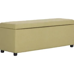vidaXL bænk med opbevaringsrum 116 cm polyester grøn