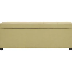 vidaXL bænk med opbevaringsrum 116 cm polyester grøn