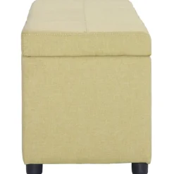 vidaXL bænk med opbevaringsrum 116 cm polyester grøn