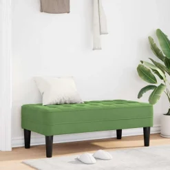 vidaXL bænk med pude Lys grøn 113 x 57 x 39 cm Fløjl