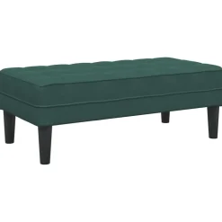 vidaXL bænk med pude Mørkegrøn 113 x 57 x 39 cm Fløjl
