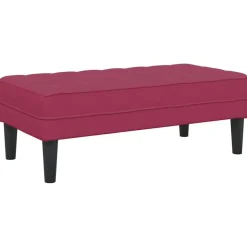 vidaXL bænk med pude Vinrød 113 x 57 x 39 cm Fløjl