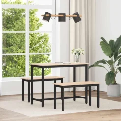 vidaXL bænk Naturfarvet 80 x 35 x 45 cm Massiv fyrretræ