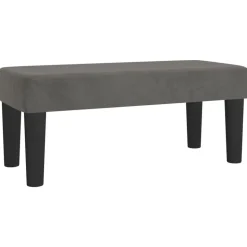 vidaXL bænk 70x30x30 cm fløjl mørkegrå