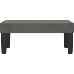 vidaXL bænk 70x30x30 cm fløjl mørkegrå