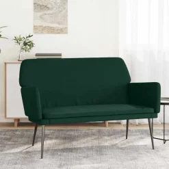 vidaXL bænk 108x79x79 cm fløjl mørkegrøn