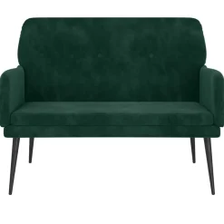 vidaXL bænk 108x79x79 cm fløjl mørkegrøn