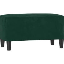 vidaXL bænk 70x35x41 cm fløjl mørkegrøn