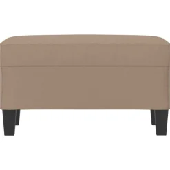 vidaXL bænk 70x35x41 cm kunstlæder cappuccinofarvet