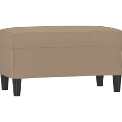 vidaXL bænk 70x35x41 cm kunstlæder cappuccinofarvet