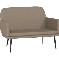 vidaXL bænk 107x80x81 cm kunstlæder cappuccinofarvet