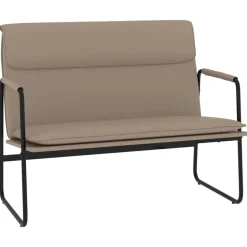 vidaXL bænk 100x64x80 cm kunstlæder cappuccinofarvet