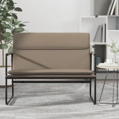 vidaXL bænk 100x64x80 cm kunstlæder cappuccinofarvet