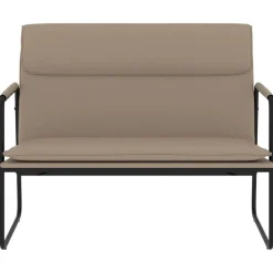 vidaXL bænk 100x64x80 cm kunstlæder cappuccinofarvet