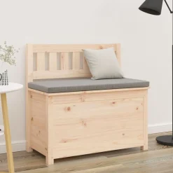 vidaXL bænk 80x41x77 cm massivt fyrretræ