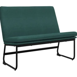 vidaXL bænk 100x75x76 cm stof mørkegrøn