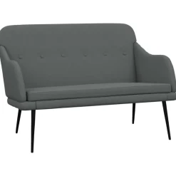 vidaXL bænk 110x76x80 cm stof mørkegrå