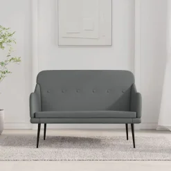 vidaXL bænk 110x76x80 cm stof mørkegrå