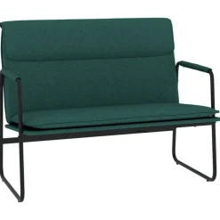 vidaXL bænk 100x64x80 cm stof mørkegrøn