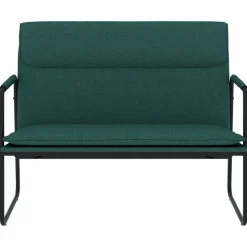 vidaXL bænk 100x64x80 cm stof mørkegrøn