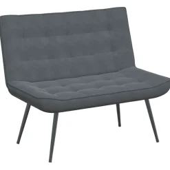vidaXL bænk 110x74x84 cm velour mørkegrå