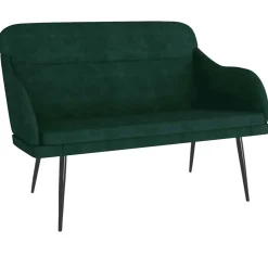 vidaXL bænk 110x76x80 cm velour Mørkegrøn