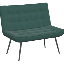 vidaXL bænk 110x74x84 cm velour Mørkegrøn