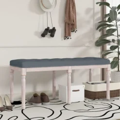 vidaXL bænk 110x40x49 cm velour mørkegrå