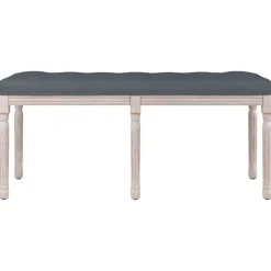 vidaXL bænk 110x40x49 cm velour mørkegrå