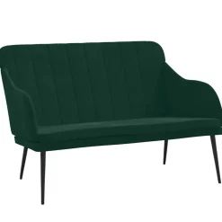 vidaXL bænk 110x76x80 cm velour Mørkegrøn