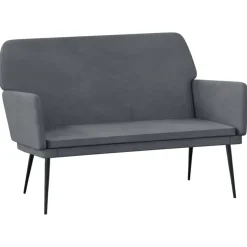 vidaXL bænk 108x79x79 cm velour mørkegrå