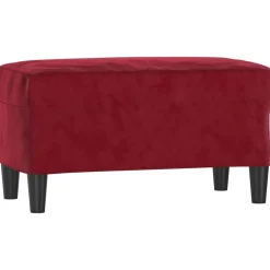 vidaXL bænk 70x35x41 cm velour vinrød