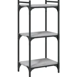 vidaXL bogreol 3 hylder 40x30x86 cm konstrueret træ grå sonoma-eg